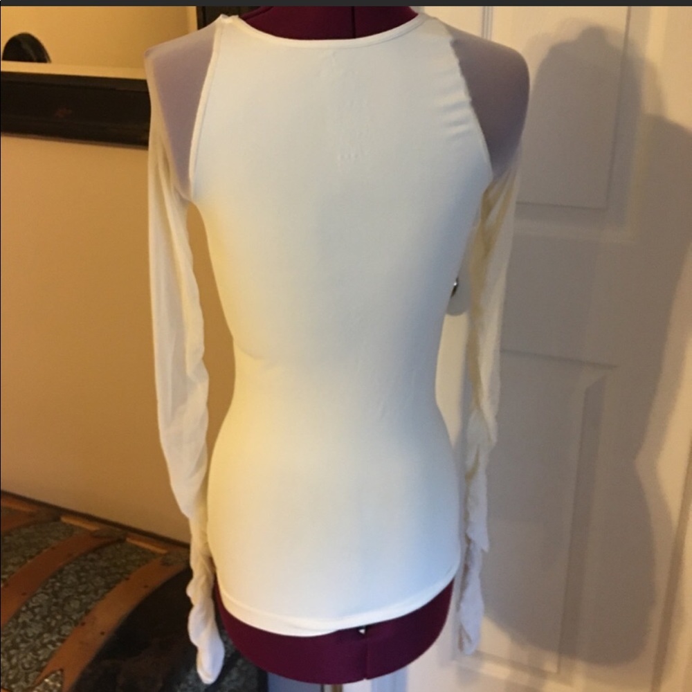 Free people seamless scrunched sleeve mesh top - Picture 8 of 10